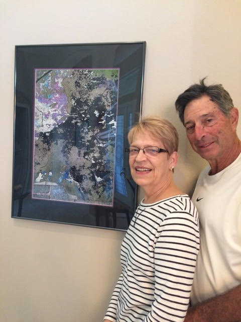 Gerald and Laura Kagan with Time Dilation Laser Art Print